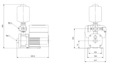 Druckerhöhungsanlage Grundfos  CMBE 1-44 I-U-C-C-D-A 98374697